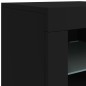 vidaXL Sideboard mit LED-Leuchten Schwarz 60,5x37x67 cm vidaXL Sideboard mit LED-Leuchten Schwarz 60,5x37x67 cm