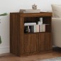 vidaXL Sideboard mit LED-Leuchten Braun Eichen-Optik 60,5x37x67 cm vidaXL Sideboard mit LED-Leuchten Braun Eichen-Optik 60,5x37x67 cm