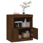 vidaXL Sideboard mit LED-Leuchten Braun Eichen-Optik 60,5x37x67 cm vidaXL Sideboard mit LED-Leuchten Braun Eichen-Optik 60,5x37x67 cm