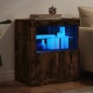 vidaXL Sideboard mit LED-Leuchten Räuchereiche 60,5x37x67 cm vidaXL Sideboard mit LED-Leuchten Räuchereiche 60,5x37x67 cm
