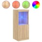 vidaXL Sideboard mit LED-Leuchten Sonoma-Eiche 41x37x100 cm vidaXL Sideboard mit LED-Leuchten Sonoma-Eiche 41x37x100 cm