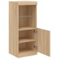 vidaXL Sideboard mit LED-Leuchten Sonoma-Eiche 41x37x100 cm vidaXL Sideboard mit LED-Leuchten Sonoma-Eiche 41x37x100 cm