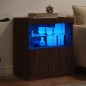 vidaXL Sideboard mit LED-Leuchten Braun Eichen-Optik 60x37x67 cm vidaXL Sideboard mit LED-Leuchten Braun Eichen-Optik 60x37x67 cm