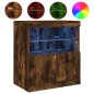 vidaXL Sideboard mit LED-Leuchten Räuchereiche 60x37x67 cm vidaXL Sideboard mit LED-Leuchten Räuchereiche 60x37x67 cm