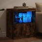 vidaXL Sideboard mit LED-Leuchten Räuchereiche 60x37x67 cm vidaXL Sideboard mit LED-Leuchten Räuchereiche 60x37x67 cm