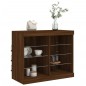 vidaXL Sideboard mit LED-Leuchten Braun Eichen-Optik 81x37x67 cm vidaXL Sideboard mit LED-Leuchten Braun Eichen-Optik 81x37x67 cm