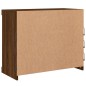 vidaXL Sideboard mit LED-Leuchten Braun Eichen-Optik 81x37x67 cm vidaXL Sideboard mit LED-Leuchten Braun Eichen-Optik 81x37x67 cm