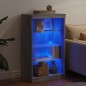 vidaXL Sideboard mit LED-Leuchten Grau Sonoma 60,5x37x100 cm vidaXL Sideboard mit LED-Leuchten Grau Sonoma 60,5x37x100 cm