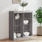 vidaXL Sideboard mit LED-Leuchten Grau Sonoma 81x37x100 cm vidaXL Sideboard mit LED-Leuchten Grau Sonoma 81x37x100 cm