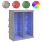 vidaXL Sideboard mit LED-Leuchten Grau Sonoma 81x37x100 cm vidaXL Sideboard mit LED-Leuchten Grau Sonoma 81x37x100 cm