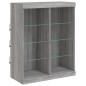vidaXL Sideboard mit LED-Leuchten Grau Sonoma 81x37x100 cm vidaXL Sideboard mit LED-Leuchten Grau Sonoma 81x37x100 cm