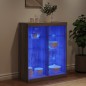 vidaXL Sideboard mit LED-Leuchten Grau Sonoma 81x37x100 cm vidaXL Sideboard mit LED-Leuchten Grau Sonoma 81x37x100 cm