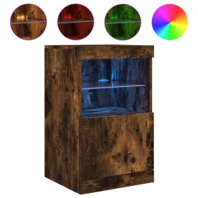 vidaXL Sideboard mit LED-Leuchten Räuchereiche 41x37x67 cm