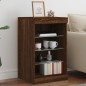 vidaXL Sideboard mit LED-Leuchten Braun Eichen-Optik 41x37x67 cm vidaXL Sideboard mit LED-Leuchten Braun Eichen-Optik 41x37x67 cm