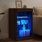 vidaXL Sideboard mit LED-Leuchten Braun Eichen-Optik 41x37x67 cm vidaXL Sideboard mit LED-Leuchten Braun Eichen-Optik 41x37x67 cm
