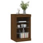 vidaXL Sideboard mit LED-Leuchten Braun Eichen-Optik 41x37x67 cm vidaXL Sideboard mit LED-Leuchten Braun Eichen-Optik 41x37x67 cm