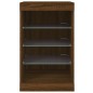 vidaXL Sideboard mit LED-Leuchten Braun Eichen-Optik 41x37x67 cm vidaXL Sideboard mit LED-Leuchten Braun Eichen-Optik 41x37x67 cm