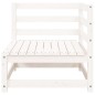 vidaXL Gartensofa 2-Sitzer Weiß Massivholz Kiefer vidaXL Gartensofa 2-Sitzer Weiß Massivholz Kiefer