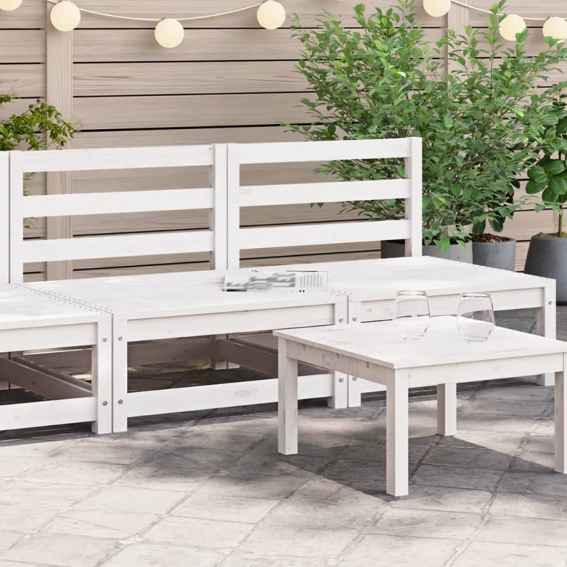 vidaXL Gartensofas ohne Armlehnen 2 Stk. Weiß 70x70x67 cm Kiefernholz vidaXL Gartensofas ohne Armlehnen 2 Stk. Weiß 70x70x67 cm Kiefernholz