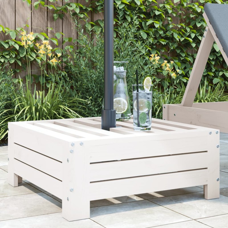 vidaXL Verkleidung für Sonnenschirmständer Weiß Massivholz Kiefer vidaXL Verkleidung für Sonnenschirmständer Weiß Massivholz Kiefer