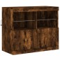 vidaXL Sideboard mit LED-Leuchten Räuchereiche 81x37x67 cm vidaXL Sideboard mit LED-Leuchten Räuchereiche 81x37x67 cm