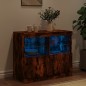 vidaXL Sideboard mit LED-Leuchten Räuchereiche 81x37x67 cm vidaXL Sideboard mit LED-Leuchten Räuchereiche 81x37x67 cm