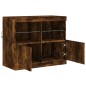 vidaXL Sideboard mit LED-Leuchten Räuchereiche 81x37x67 cm vidaXL Sideboard mit LED-Leuchten Räuchereiche 81x37x67 cm