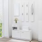 vidaXL Garderobenset Flur Weiß 100x25x76,5 cm Holzwerkstoff vidaXL Garderobenset Flur Weiß 100x25x76,5 cm Holzwerkstoff