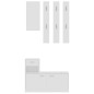 vidaXL Garderobenset Flur Weiß 100x25x76,5 cm Holzwerkstoff vidaXL Garderobenset Flur Weiß 100x25x76,5 cm Holzwerkstoff