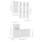 vidaXL Garderobenset Flur Weiß 100x25x76,5 cm Holzwerkstoff vidaXL Garderobenset Flur Weiß 100x25x76,5 cm Holzwerkstoff