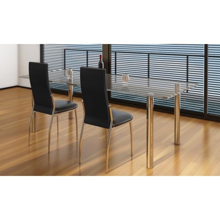 vidaXL Esszimmerstühle 2 Stk. Schwarz Kunstleder