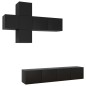 vidaXL 7-tlg. TV-Schrank-Set Schwarz Holzwerkstoff vidaXL 7-tlg. TV-Schrank-Set Schwarz Holzwerkstoff