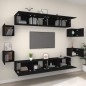 vidaXL 8-tlg. TV-Schrank-Set Schwarz Holzwerkstoff vidaXL 8-tlg. TV-Schrank-Set Schwarz Holzwerkstoff
