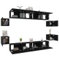vidaXL 8-tlg. TV-Schrank-Set Schwarz Holzwerkstoff vidaXL 8-tlg. TV-Schrank-Set Schwarz Holzwerkstoff