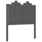 vidaXL Massivholzbett mit Kopfteil Grau 90x190 cm vidaXL Massivholzbett mit Kopfteil Grau 90x190 cm