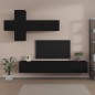 vidaXL 7-tlg. TV-Schrank-Set Schwarz Holzwerkstoff vidaXL 7-tlg. TV-Schrank-Set Schwarz Holzwerkstoff