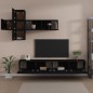 vidaXL 7-tlg. TV-Schrank-Set Schwarz Holzwerkstoff vidaXL 7-tlg. TV-Schrank-Set Schwarz Holzwerkstoff
