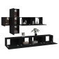 vidaXL 7-tlg. TV-Schrank-Set Schwarz Holzwerkstoff vidaXL 7-tlg. TV-Schrank-Set Schwarz Holzwerkstoff