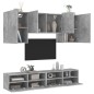 vidaXL 5-tlg. Wohnwand Betongrau Holzwerkstoff vidaXL 5-tlg. Wohnwand Betongrau Holzwerkstoff