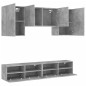 vidaXL 5-tlg. Wohnwand Betongrau Holzwerkstoff vidaXL 5-tlg. Wohnwand Betongrau Holzwerkstoff