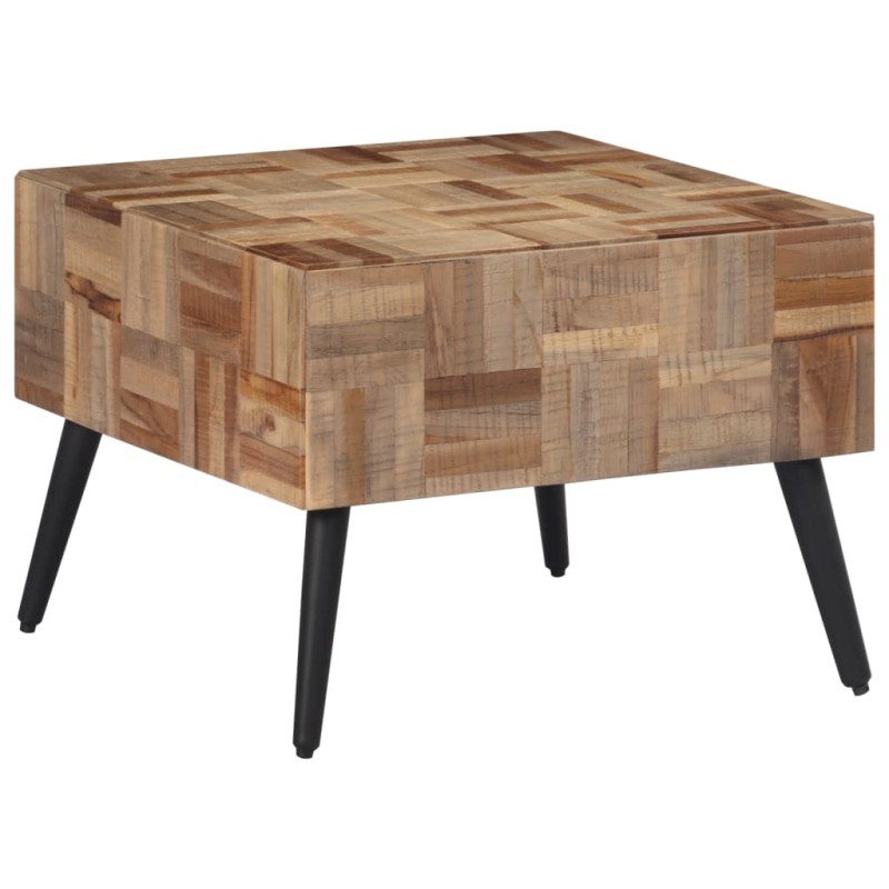 vidaXL Couchtisch Grau 55x55x40 cm Recyceltes Massivholz Teak vidaXL Couchtisch Grau 55x55x40 cm Recyceltes Massivholz Teak