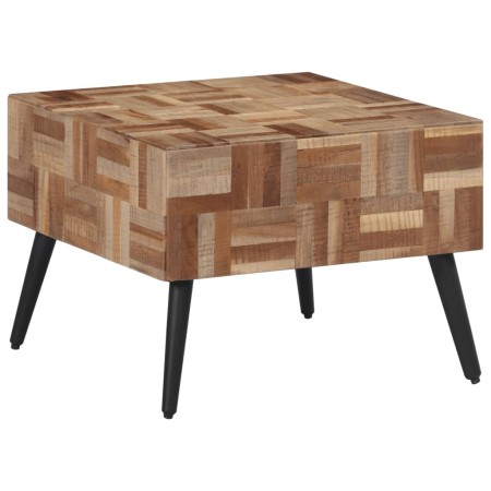 vidaXL Couchtisch Grau 55x55x40 cm Recyceltes Massivholz Teak