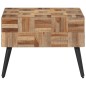 vidaXL Couchtisch Grau 55x55x40 cm Recyceltes Massivholz Teak vidaXL Couchtisch Grau 55x55x40 cm Recyceltes Massivholz Teak