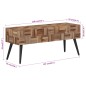vidaXL Sitzbank 110x35x45 cm Recyceltes Massivholz Teak vidaXL Sitzbank 110x35x45 cm Recyceltes Massivholz Teak