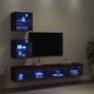 vidaXL 5-tlg. Wohnwand mit LED-Beleuchtung Braun Eichen-Optik vidaXL 5-tlg. Wohnwand mit LED-Beleuchtung Braun Eichen-Optik