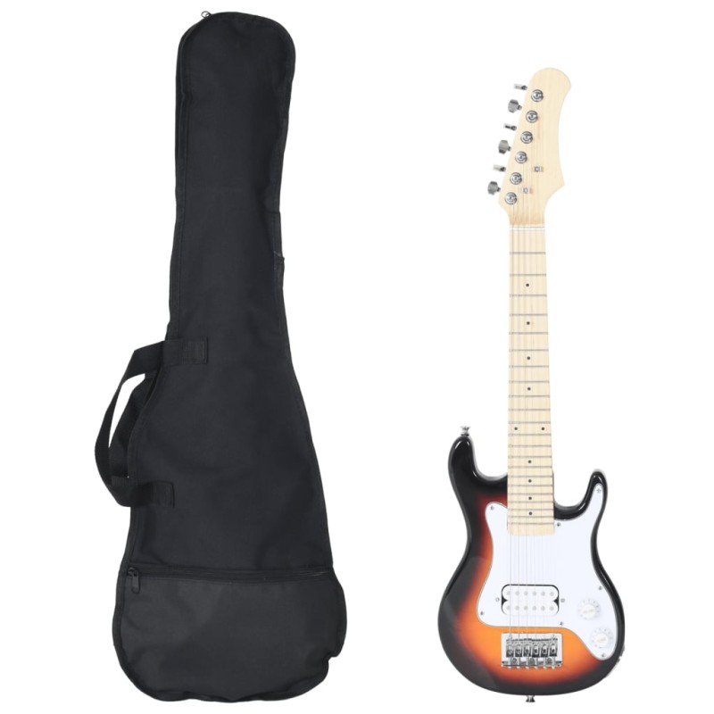 vidaXL E-Gitarre für Kinder mit Tasche Braun und Weiß 3/4 30" vidaXL E-Gitarre für Kinder mit Tasche Braun und Weiß 3/4 30"