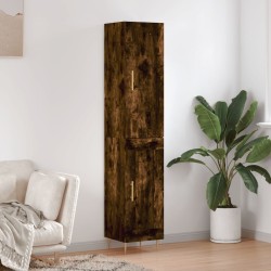vidaXL Highboard Räuchereiche 34,5x34x180 cm Holzwerkstoff