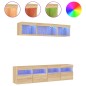 vidaXL 5-tlg. Wohnwand mit LED-Beleuchtung Sonoma-Eiche Holzwerkstoff vidaXL 5-tlg. Wohnwand mit LED-Beleuchtung Sonoma-Eiche Holzwerkstoff