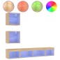vidaXL 5-tlg. Wohnwand mit LED-Beleuchtung Sonoma-Eiche Holzwerkstoff vidaXL 5-tlg. Wohnwand mit LED-Beleuchtung Sonoma-Eiche Holzwerkstoff