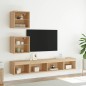 vidaXL 5-tlg. Wohnwand mit LED-Beleuchtung Sonoma-Eiche Holzwerkstoff vidaXL 5-tlg. Wohnwand mit LED-Beleuchtung Sonoma-Eiche Holzwerkstoff